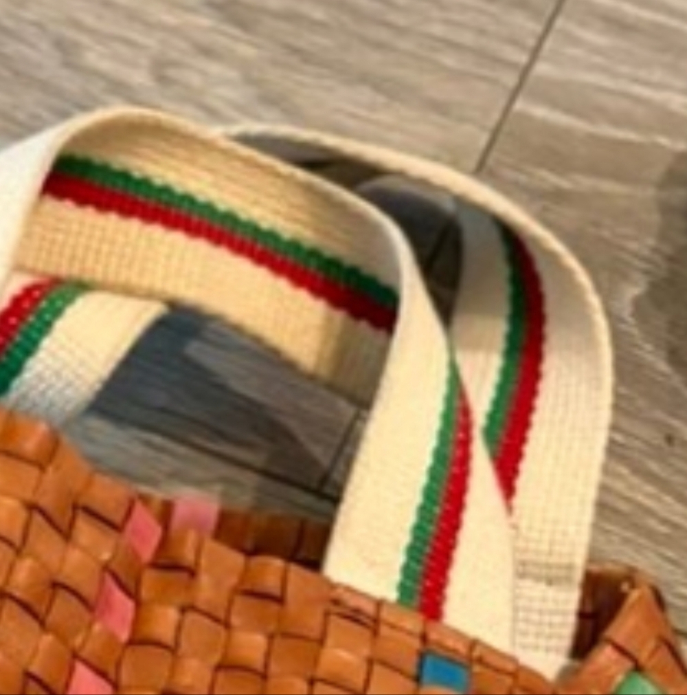 *** NOT FOR SALE *** ISO CLARE V. RED GREEN STRIPED STRAP